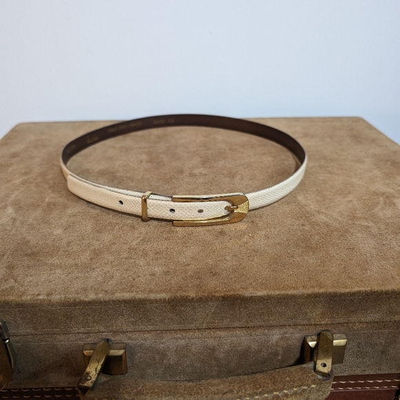 Vintage Leather Snake Grain Belt - Picture 1 of 5